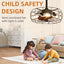 19inch Cage Retro Reiling Fan with Lights - Korvel