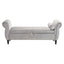 Velvet Multifunctional Storage Rectangular ottoman bench with 1 Pillow, grey - Korvel
