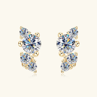 925 Sterling Silver Moissanite Stud Earrings - Korvel