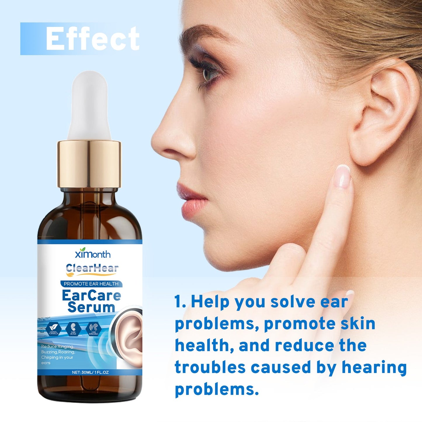 Solution de soins des oreilles premium pour le confort et la clarté
