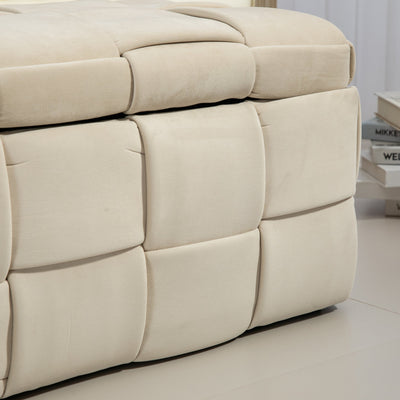 Ottomana de Almacenamiento Tapizada COOLMOR - Beige