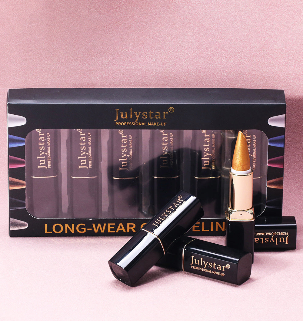 New Beauty Product Eyeliner Cream Suit Colorful Waterproof Cool Black Rich Eyeliner Cream Pen - Korvel