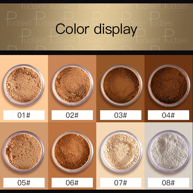 Pudaier Mineral Matte Pearlescent Loose Powder High Gloss Repair Powder Concealer Fixing Powder - Korvel