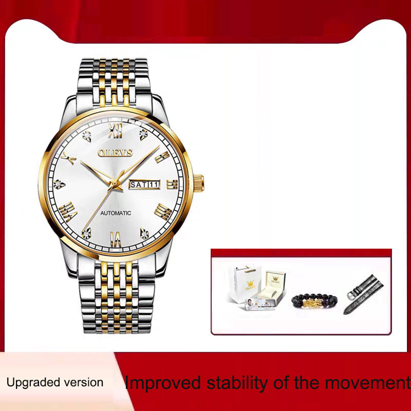 Montre mécanique automatique entièrement automatique pour homme avec lumière nocturne