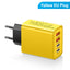 2.4A 2PD+2USB mobile phone charger charging head, American standard, European standard, British standard, travel charging head - Korvel