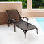 Aluminium Cast lounge chair 1pcs brown - Korvel