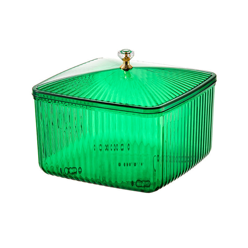 Home light luxury dustproof desktop multifunctional dried fruit storage box with cover - Korvel