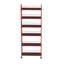 Red 6-story ultra-thin rolling storage cart, mobile shelves with wheels, metal wire storage rack with baskets - Korvel