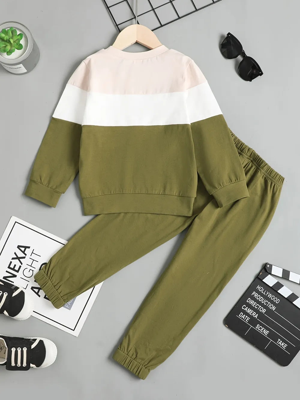 Children's Color Block Top and Pants Set - Korvel