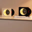 Creative Retro CD Design Bluetooth 3D Stereo Speaker Desktop Moon Lamp Clock Half Moon Starry Sky Atmosphere Night Light - Korvel