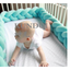 Coussin de Bumper de Lit Braid Knot pour Bébé de 100 cm Premium