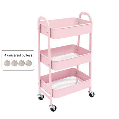 3 - tier rolling metal utility cart with wheels. Multifunctional, for kitchen, etc. Model: FRUTA - 001 1690 2090 - Korvel