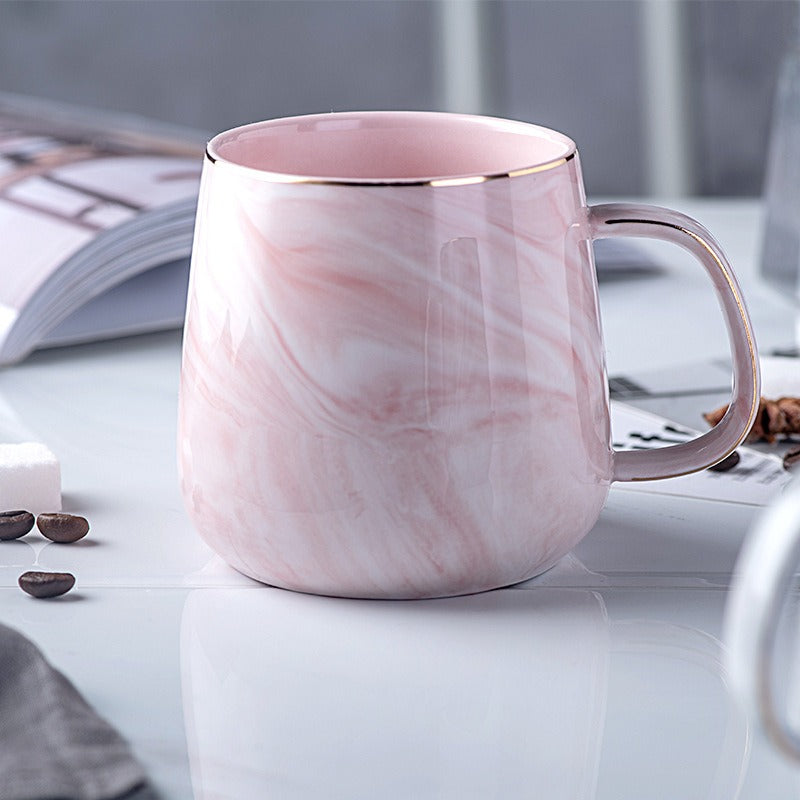 Elegant Gold Rimmed Ceramic Coffee Mug