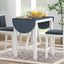 Ensemble de salle à manger surélevé en bois TOPMAX 3 pièces - Blanc et gris