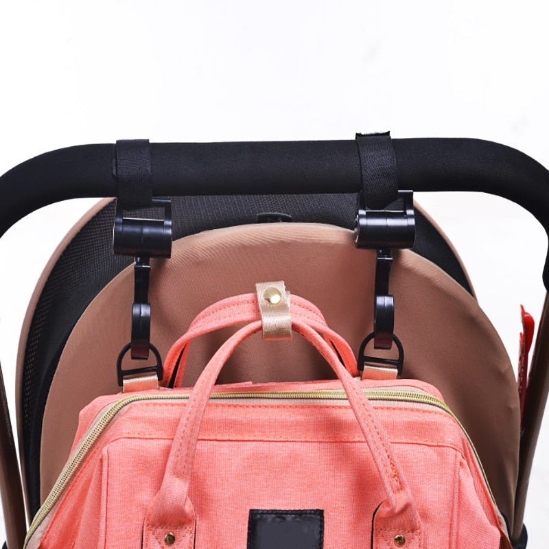 2pcs/ Baby Hanger Baby Bag Stroller Hooks Pram Rotate 360 Degree baby car seat accessories stroller organizer - Korvel