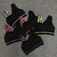 New Letter Cut Out Sports Bra Women Fitness Yoga Push up  Gym Padded Sports Top Athletic Sexy  Workout Running Clothing P165 - Korvel