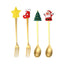 Christmas gift tableware stainless steel coffee spoon dessert spoon fork set - Korvel