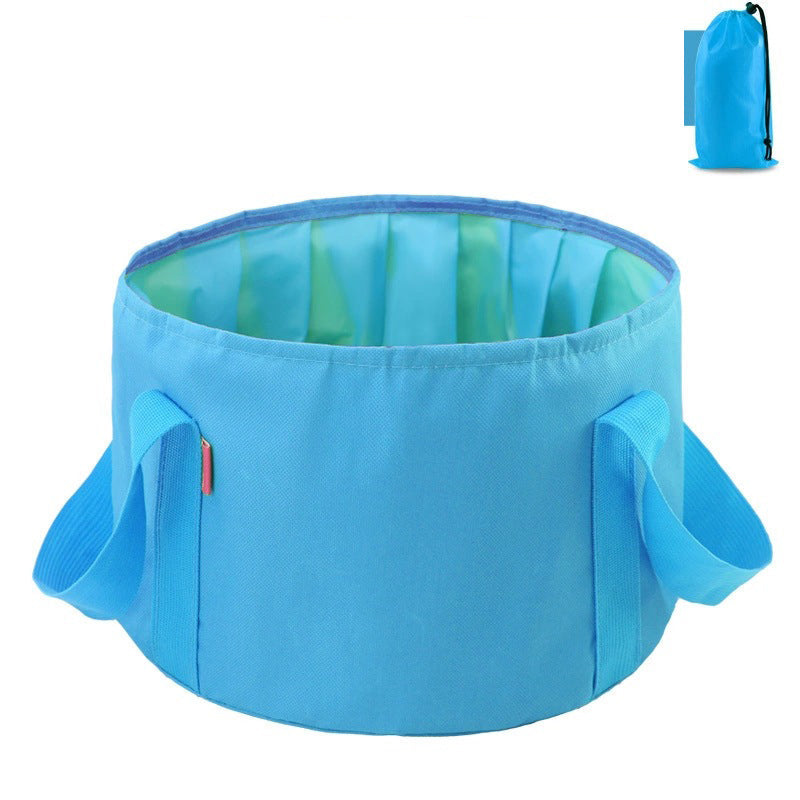 Multi-Purpose Outdoor Travel Portable Folding Bucket Foot Bucket Washbasin Camping Bucket Enlarged - Korvel