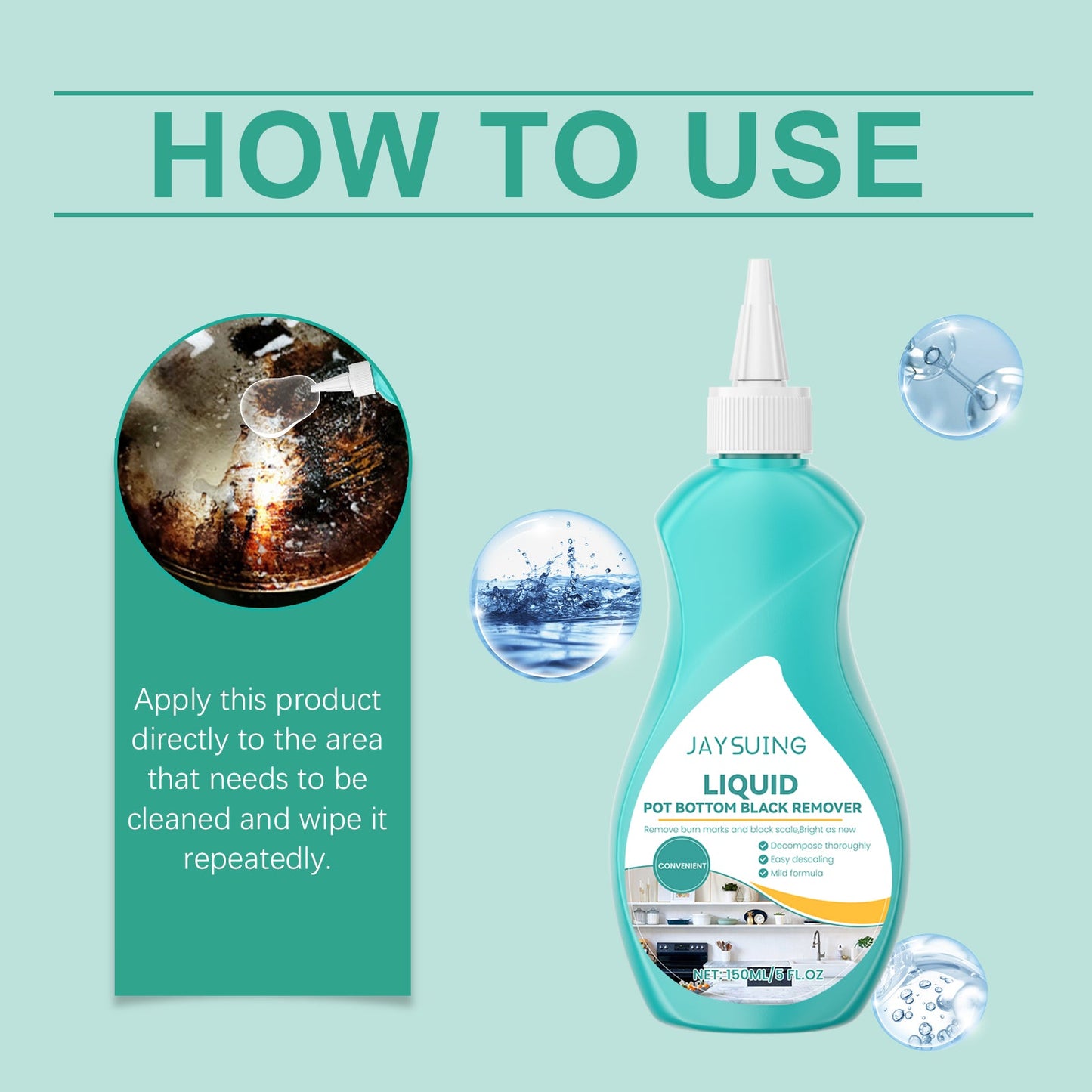 Kitchen Grease Cleaner Remove Grease And Dirt From The Bottom Of Kitchen Pans Polishing Anti-Rust Cleaner - Korvel