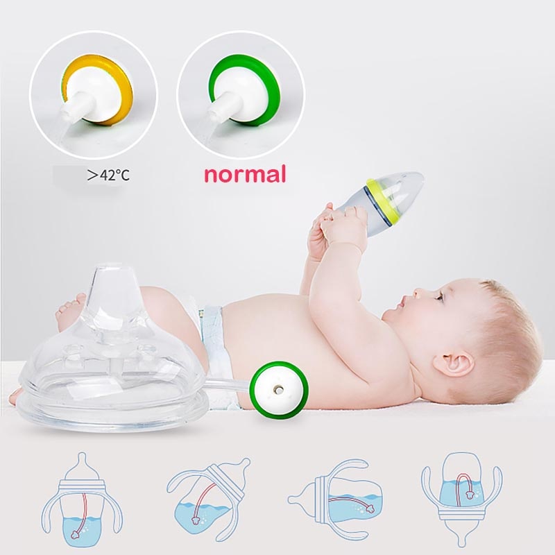 250ml Baby Bottle Kids Cup Silicone Sippy Children Training Cute Baby Drinking Water Straw Feeding Bottle Hands-free Bottle - Korvel