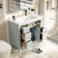 Meuble de salle de bain bleu clair de 36" avec évier en résine et rangement