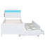 Cama Plataforma Elegante de Tamaño Twin con Almacenamiento y Cabecera LED
