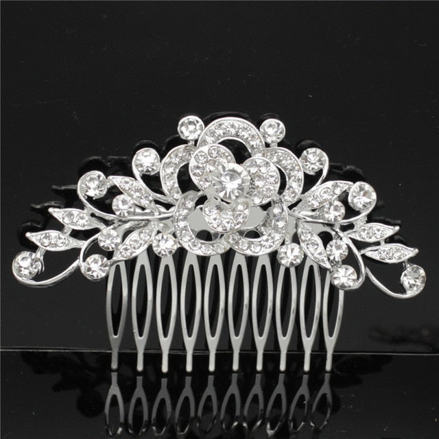 Wedding Dress Accessories Bridal Accessories Wedding Bridal Accessories Alloy Rhinestone Hair Combs Bridal Tiara - Korvel