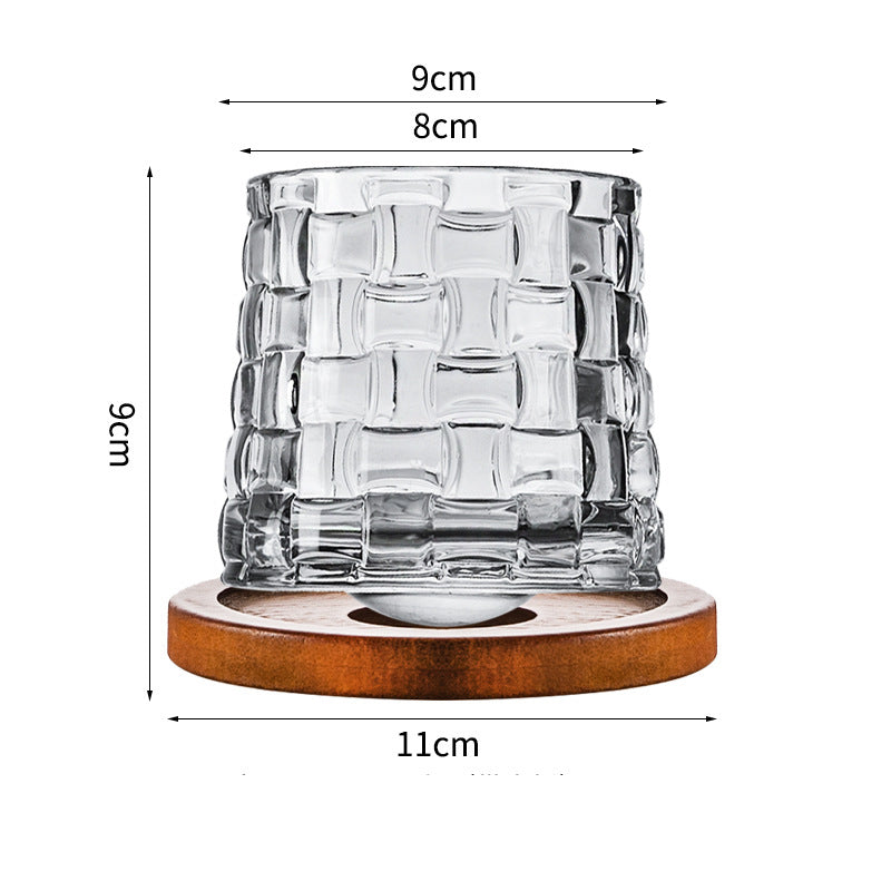 Hand drawn rotating glass cups multiple multi-purpose whiskey glasses rotating glass cups - Korvel