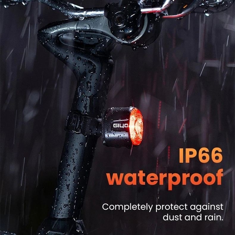 Luz de Freno Inteligente para Bicicletas - Recargable y Resistente al Agua