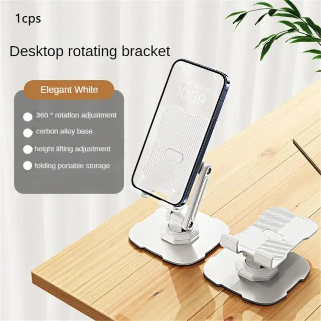 Rotatable Foldable Mobile Desktop Stand for Tablets & Phones