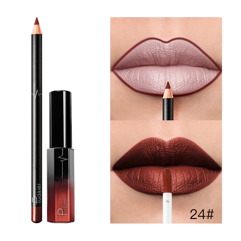 Pudaier 36 Color Matte Lip Gloss & Liner Set