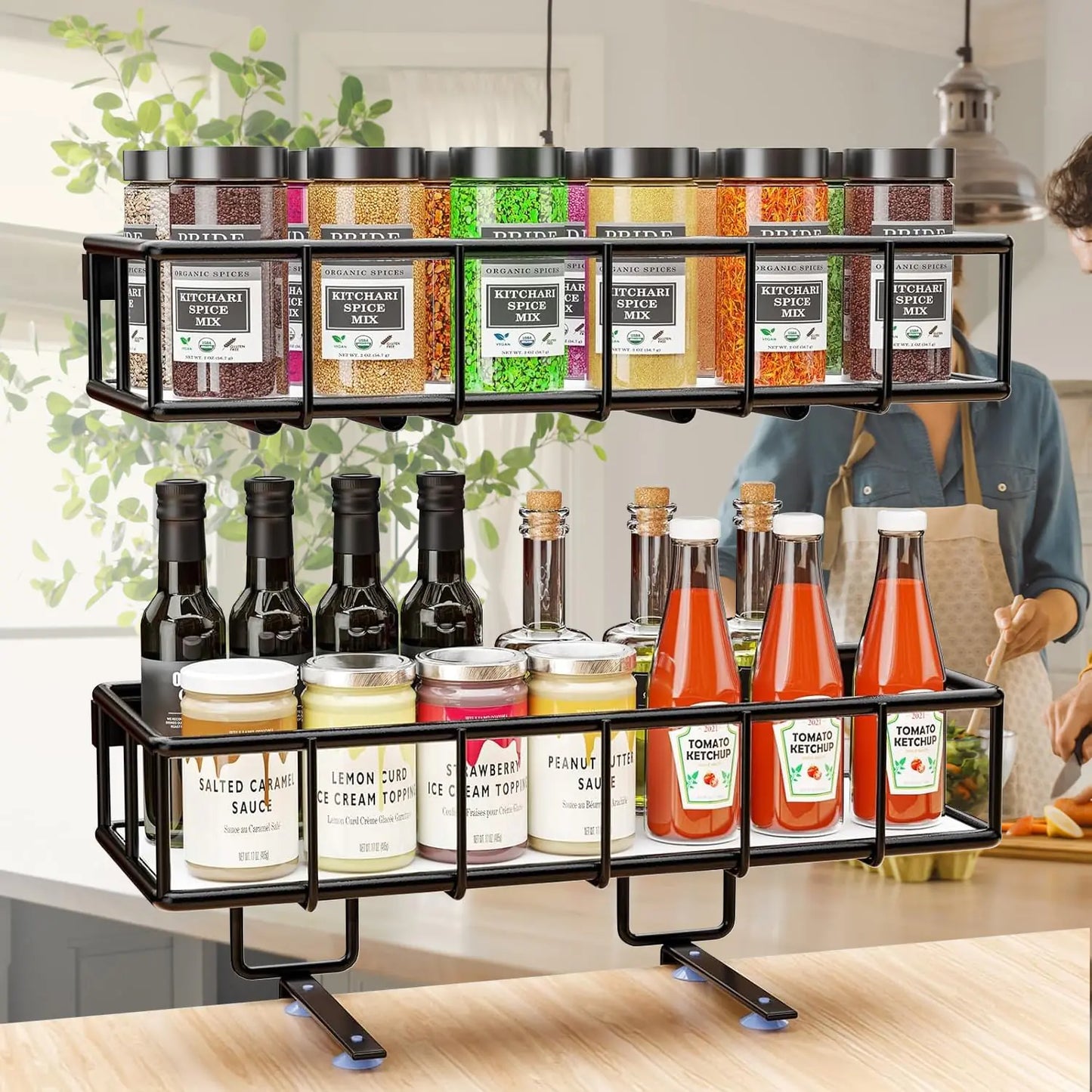 Ensemble de paniers de rangement suspendus MWQ - Noir