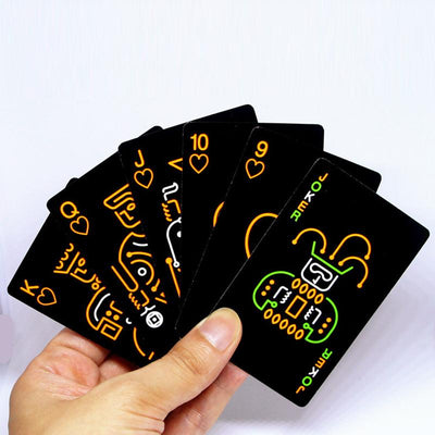 Black Luminous Fluorescent Poker Cards - Korvel