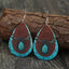PU Leather Iron Hook Teardrop Earrings - Korvel