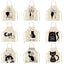 Cat Kitchen Aprons For Women Cotton Linen Bibs Household Cleaning Pinafore Home Cooking Apron kids kitchen barber - Korvel