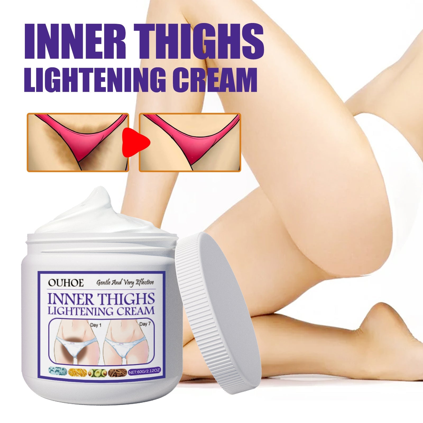 Thigh Beauty Cream, Brightening Inner Thighs, Hydrating And Moisturizing Skin, Cleansing And Caring Leg Beauty Cream - Korvel