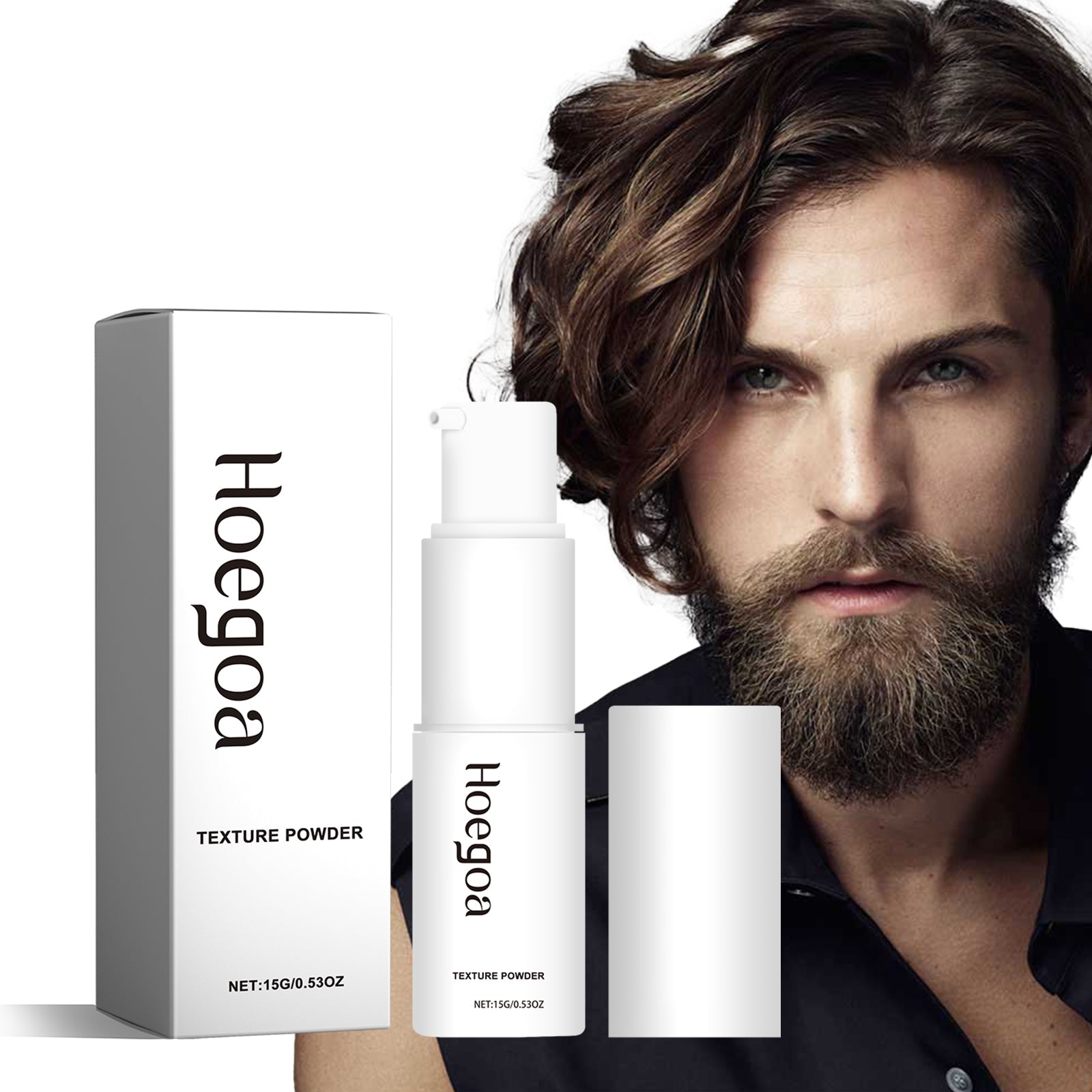 Hair Texture Powder, Curly Hair Fluffy Styling Smoothing Frizzy Natural Shine Lasting Without Greasy - Korvel