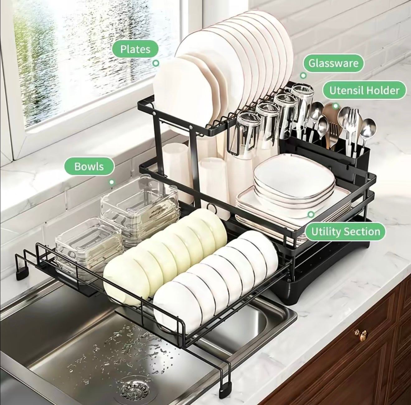 SpaceDry Foldable Dish Rack