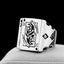 Anillo de Cartas de Póker de Acero de Titanio Retro - Diseño Unisex