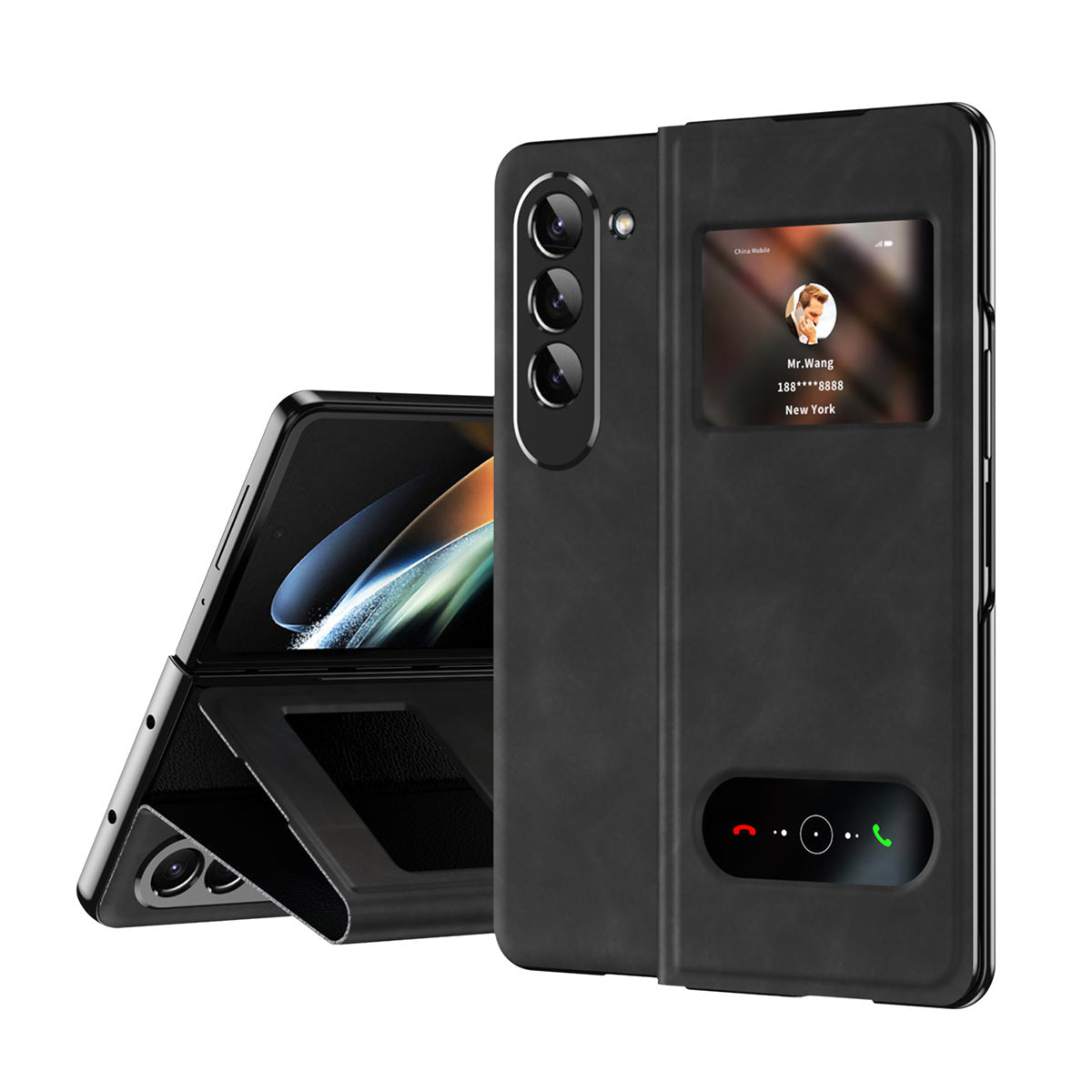 Coque en cuir premium pour Samsung Fold6 et FOLD5 - Protection complète