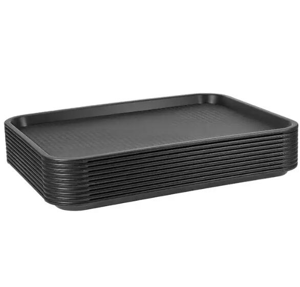 3 SIZE Large Foodservice Tray, Rectangular food trays Plastic Drink Serving Tray for Serving Drinks Snacks Tea - Korvel