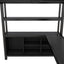 Lit mezzanine en métal premium avec armoire et bureau