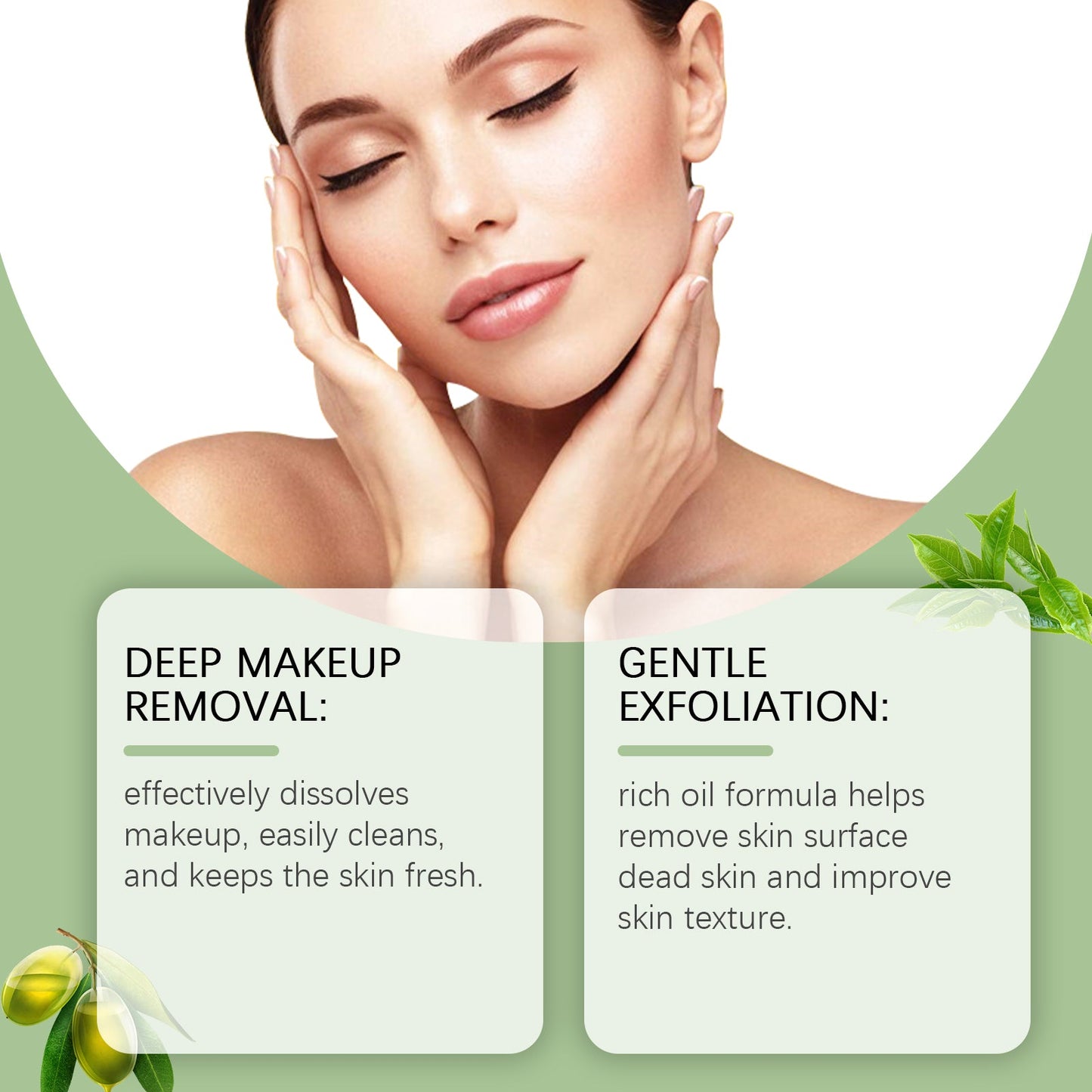 Green Tea Makeup Remover Oil Gently Removes Makeup For Face, Eyes And Lips With Refreshing And Non-Tight Makeup Remover Oil - Korvel