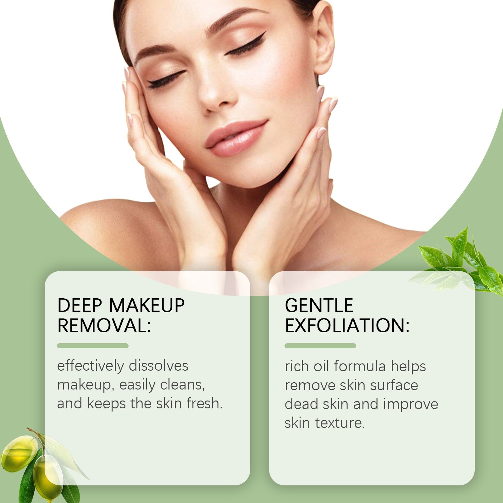 Green Tea Makeup Remover Oil Gently Removes Makeup For Face, Eyes And Lips With Refreshing And Non-Tight Makeup Remover Oil - Korvel
