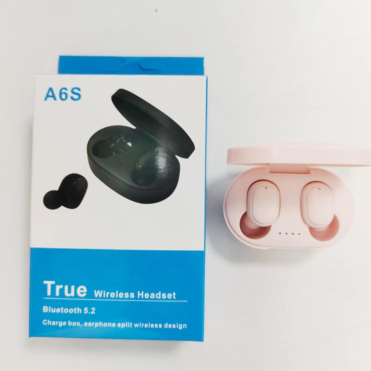 A6S Bluetooth Headset Macaron Bluetooth 5.2 Wireless TWS Earbuds Sports Mini New Headphones - Korvel