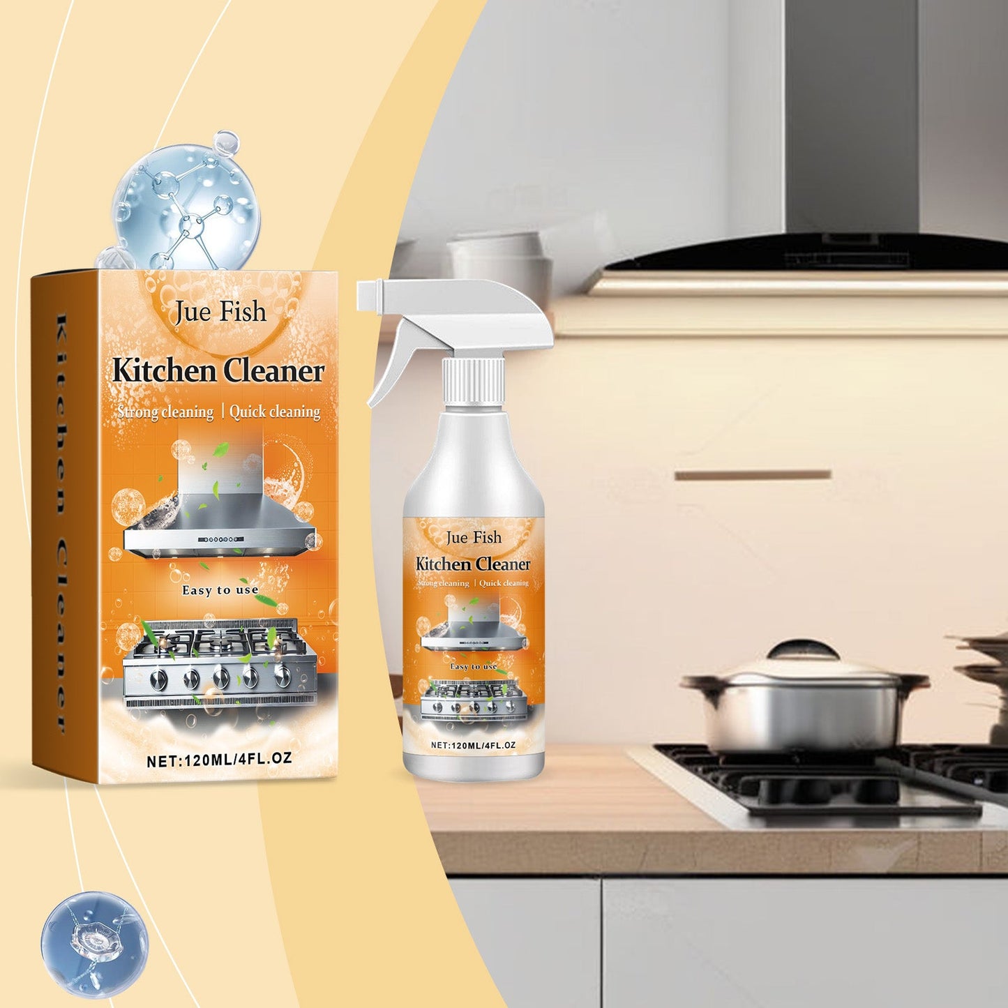 Premium Multi-Purpose Foam Cleaner for Kitchen Surfaces