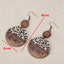 Wooden Leopard Round Shape Earrings - Korvel