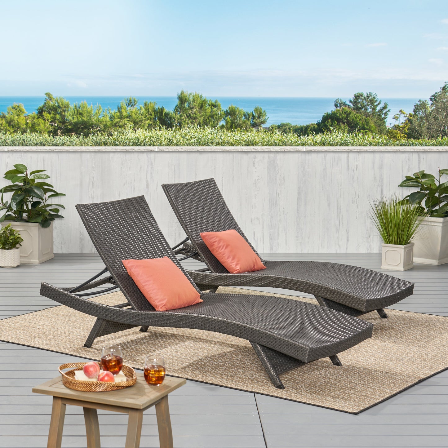 SALEM PE WICKER CHAISE LOUNGE - Korvel