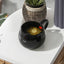 Adorable hand - painted cat - shaped ceramic mug, perfect for coffee or tea. - Korvel