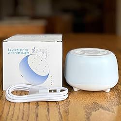 Portable Sound Machine with White Noise, Night Light, and Speaker for Baby's Soothing Sleep and Relaxation - Korvel